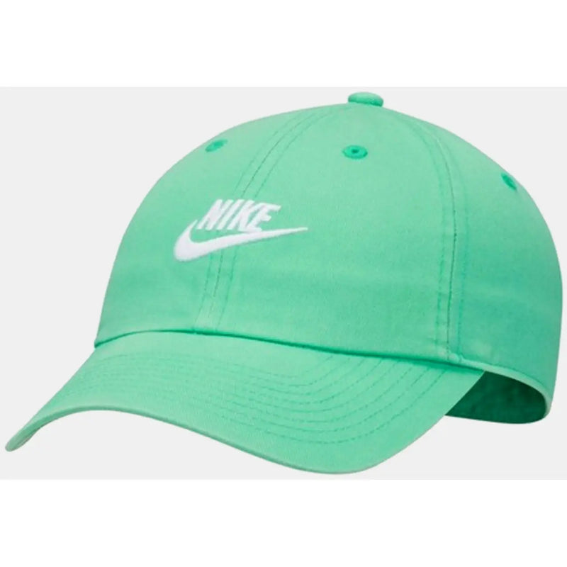Casquette Nike vert menthe pour homme avec logo Swoosh blanc, en mélange de coton et coupe ajustable