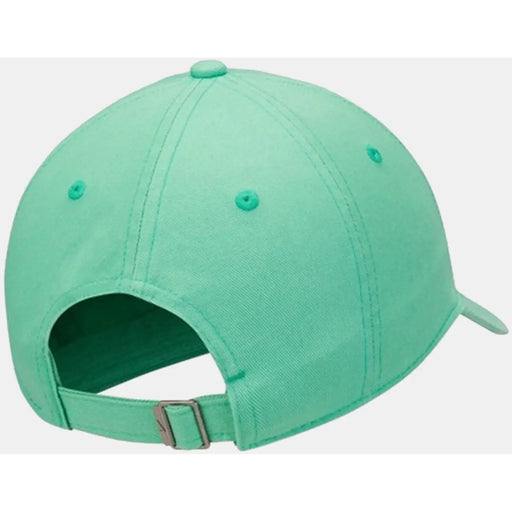 Un vert menthe Nike Casquette homme avec logo vert imprimé, sangle en coton mélangé et boucle argentée réglable