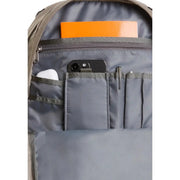 Sac à dos The North Face Borealis pour homme, en nylon gris, avec plusieurs compartiments zippés (vue de face)
