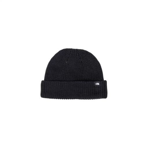 Black ribbed beanie with logo