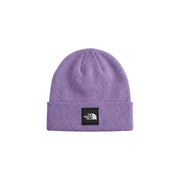 Casquette The North Face Dock Worker pour homme, en maille violette avec logo noir sur le revers, vue de face