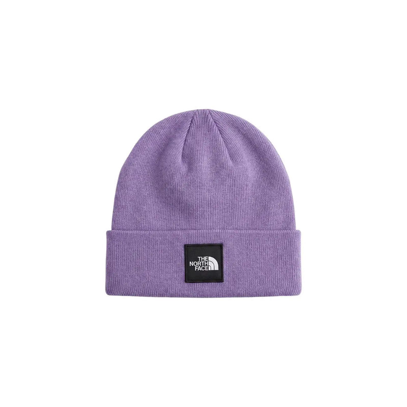 Casquette The North Face Dock Worker pour homme, en maille violette avec logo noir sur le revers, vue de face