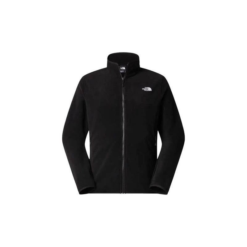 Veste polaire The North Face Quest Tri pour homme, noire, col montant et fermeture éclair sur le devant, vue de face