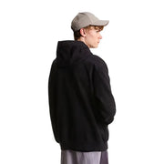 Sweat à capuche The North Face pour homme, en molleton de coton noir, coupe décontractée et poignets côtelés, vu de dos