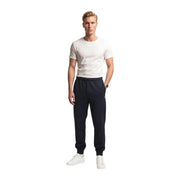 Pantalon de jogging The North Face pour homme, en molleton de coton noir, bleu marine, avec taille élastique et poignets côtelés.