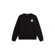 Sweat-shirt The North Face pour homme, en coton noir, coupe classique, manches longues et petit logo blanc sur la poitrine.