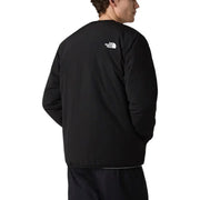 Blazer noir The North Face pour homme, en nylon, avec logo blanc au dos et fermeture éclair.