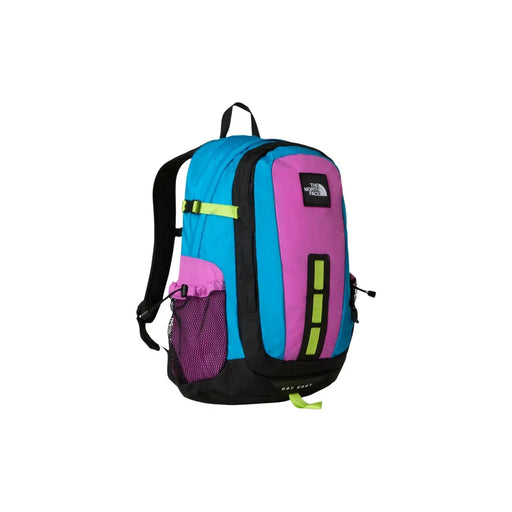 Sac à dos The North Face Hot Shot SE pour homme en nylon violet avec des accents turquoise vif, magenta et vert fluo