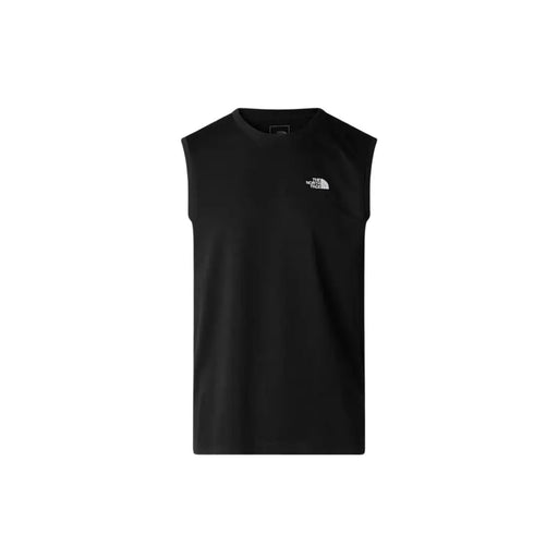 The North Face homme débardeur noir t-shirt avec un petit logo blanc sur la poitrine pour une tenue décontractée