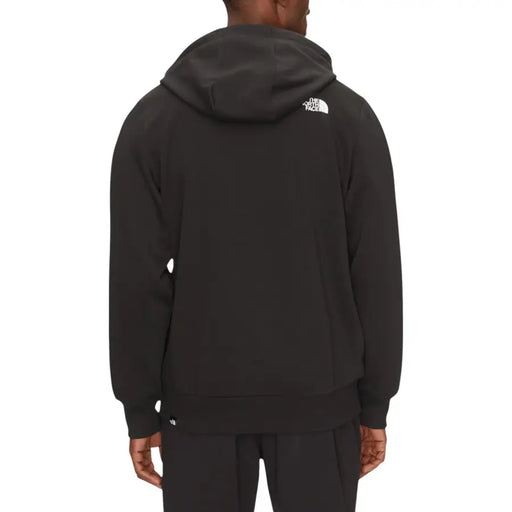 Men’s black zip hooded sweatshirt with white logo detail on the back from The North Face