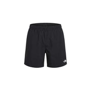 Short The North Face pour homme, noir avec logo blanc sur le bas de la jambe droite, vue de face