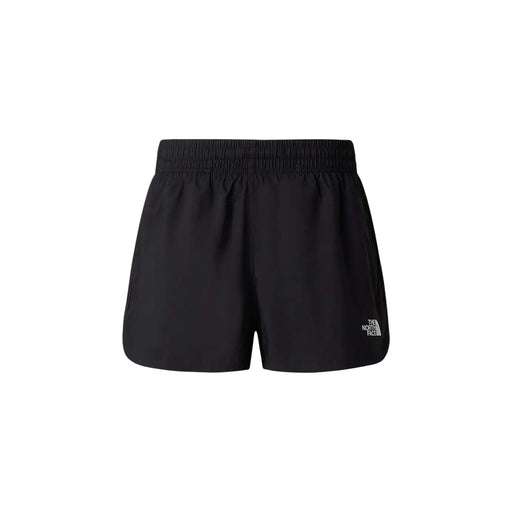 Le short noir en polyester pour femme de The North Face est doté d'une taille élastique extensible et d'un logo sur le bas de la jambe droite.
