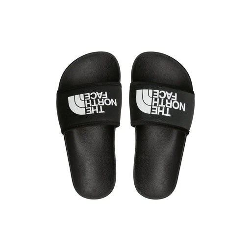 Pantoufles The North Face noires pour femmes, à enfiler, avec logo blanc sur la bride, pour un style décontracté.