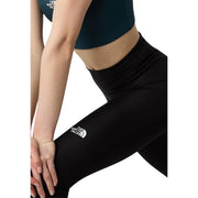 Pantalon The North Face pour femme, legging noir taille haute avec logo blanc, en polyester et élasthanne