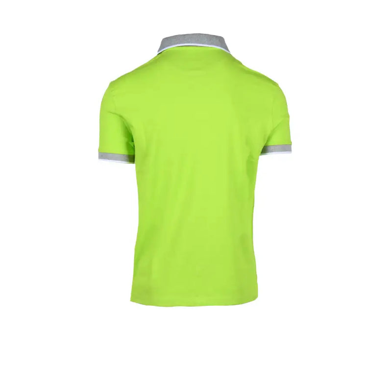vert citron vif North Sails Polo homme à col gris, coupe ajustée, en coton et manches courtes.