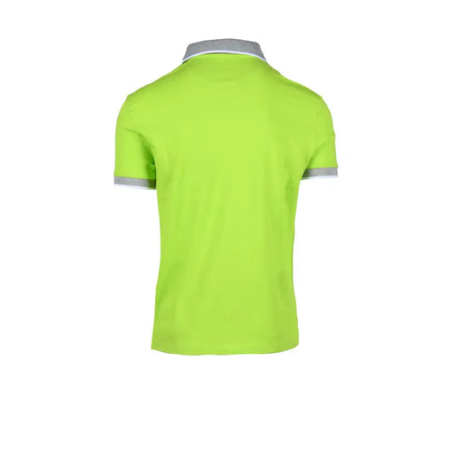vert citron vif North Sails Polo homme à col gris, coupe ajustée, en coton et manches courtes.