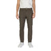 Olive green slim-fit trousers from Jeckerson Mens Blue Cotton Trousers collection