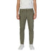 Olive green slim-fit trousers from Jeckerson Mens Blue Cotton Trousers collection