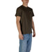 Olive green short sleeve cotton t-shirt by Tommy Hilfiger for men