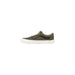 Olive green Vans Women Sneakers in leather with laces displayed stylishly