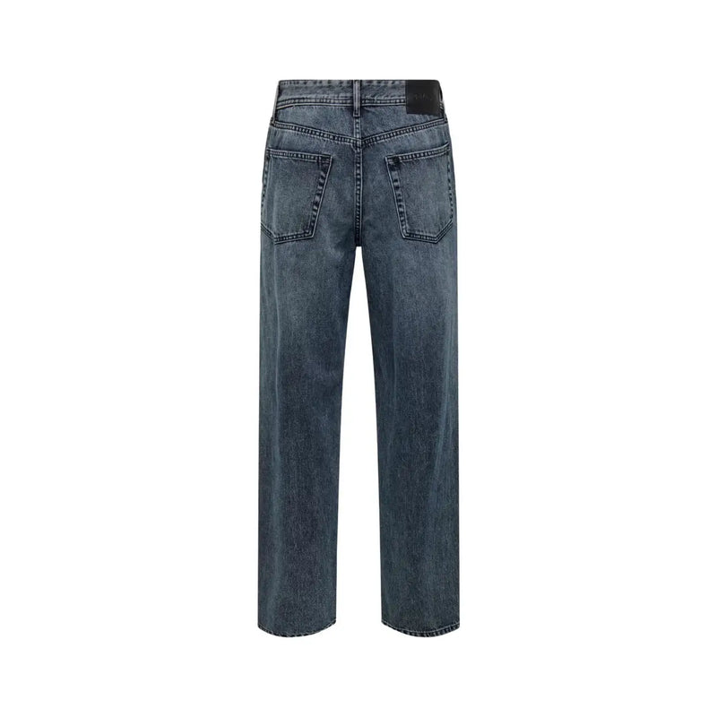 Only Jean ample ONSFADE pour femme en denim brut, coupe droite et poches arrière classiques (vue de dos)