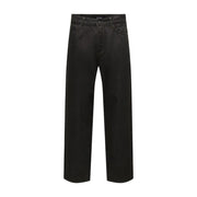 Only Jean ample à jambes larges Onsfarel pour femme, noir, cinq poches, vue de face