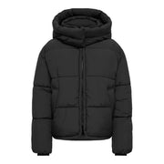 Only Doudoune noire pour femme, matelassée et à capuche, vue de face