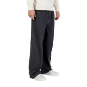 Only Jean en coton noir pour homme de la marque Sons, délavé foncé, coupe droite décontractée et détails de surpiqûres classiques.