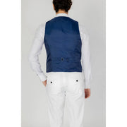 Only Gilet pour homme and Sons bleu marine, coupe ajustée et brillance subtile, idéal pour les tenues formelles et décontractées chics.