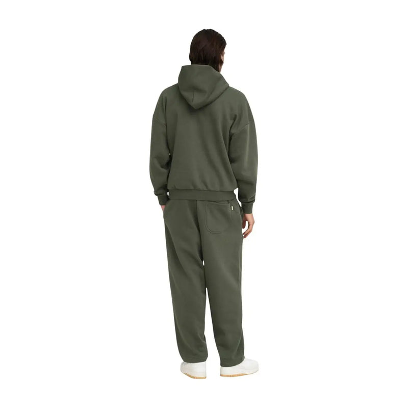 Only Ensemble sweat-shirt à capuche et pantalon de jogging assorti, vert olive, en mélange de coton, pour homme, idéal pour une tenue décontractée.