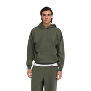 Sweat à capuche oversize vert olive avec poche avant et poignets côtelés, en mélange de coton. Only Et fils
