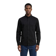 Only & Sons men shirt black button-down with chest pocket and long sleeves for formal and casual wear
