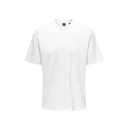 Col rond blanc t-shirt à manches courtes en tissu de coton doux de Only & Sons hommes t-shirt collection