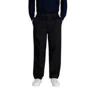 Black pleated tailored trousers made from smooth fabric by Only & Sons for men