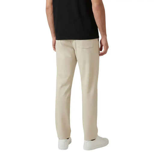 Only & Sons Pantalon chino beige pour homme, coupe droite épurée et poches latérales discrètes