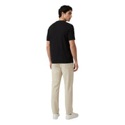 Only & Sons Pantalon pour homme avec un t-shirt noir à manches courtes t-shirt avec un simple col rond et un tissu lisse ajusté