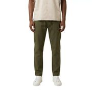 Only & Sons Pantalon chino fuselé vert olive pour homme avec taille élastiquée à cordon, idéal pour les tenues décontractées et semi-formelles.