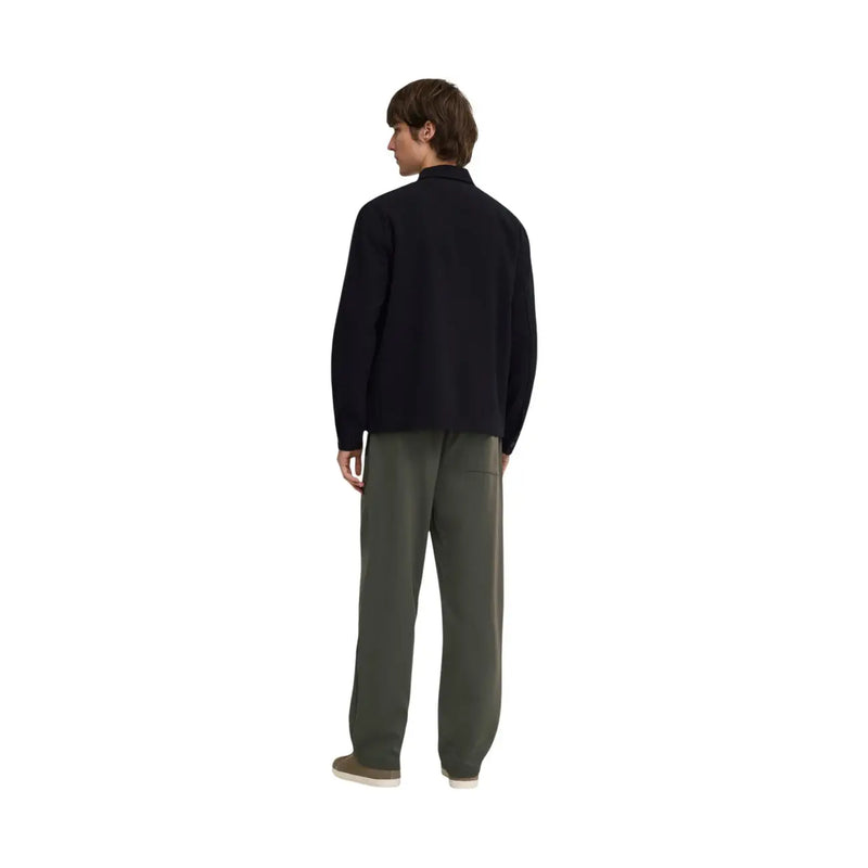 Only Blazer pour homme en polyester noir, coupe classique, doublé de laine bleu marine foncé, manches longues et col classique.