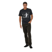 Only Jeans droits t-shirt Pour homme, noir avec un motif de tambour Stormtrooper blanc, vue de face