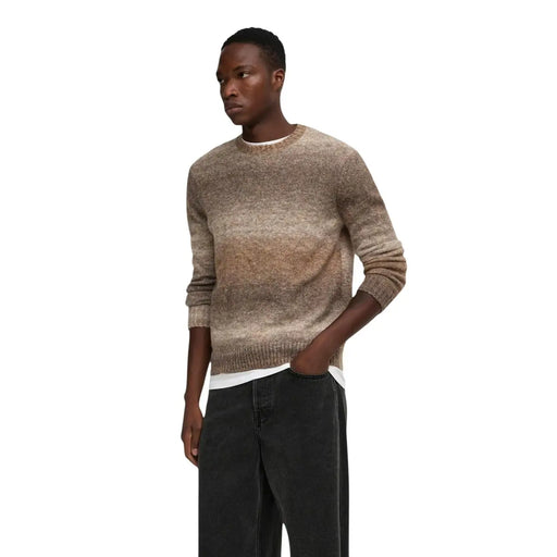 Only Pull dégradé marron pour femme, vue de face.