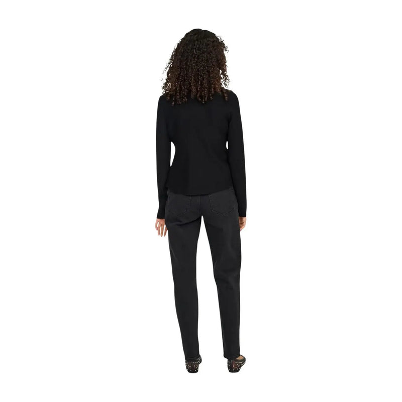 Cardigan noir à la coupe ajustée et aux coutures latérales discrètes, confectionné en maille de viscose et nylon. Only Femmes