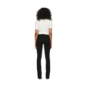 Jean noir taille haute évasé en mélange de coton avec poches de only femme avec une coupe élégante et ajustée