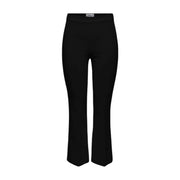Only Pantalon noir évasé pour femme Astrid Life HW, en tissu lisse et moulant, jambes fuselées