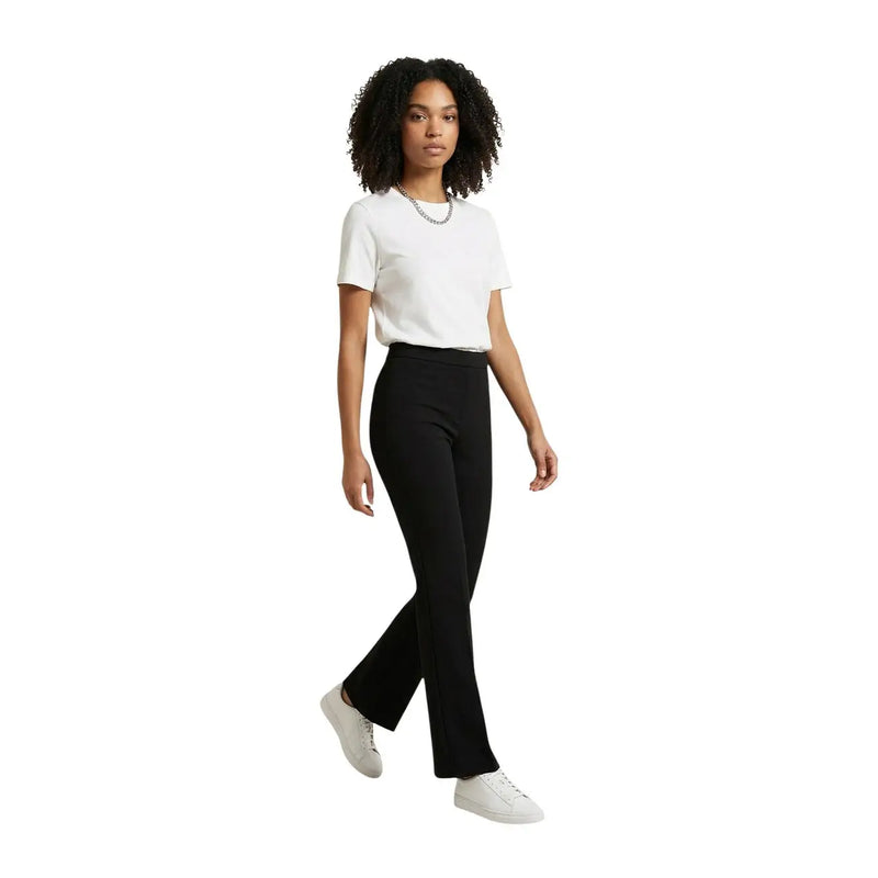 Pantalon noir évasé taille haute de Only Vêtements pour femmes au design élégant et ajusté