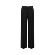 Only Women black wide-leg trousers with tailored design and front pleats