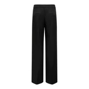 Only Women black wide-leg spring summer trousers with tailored fit