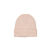 Only women pink rhinestone beanie cap wool blend with soft blush pink ribbed knit and silver stud embellishments