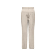 Beige only Pantalon droit pour femme en viscose, coupe classique et poches arrière discrètes (vue de dos)
