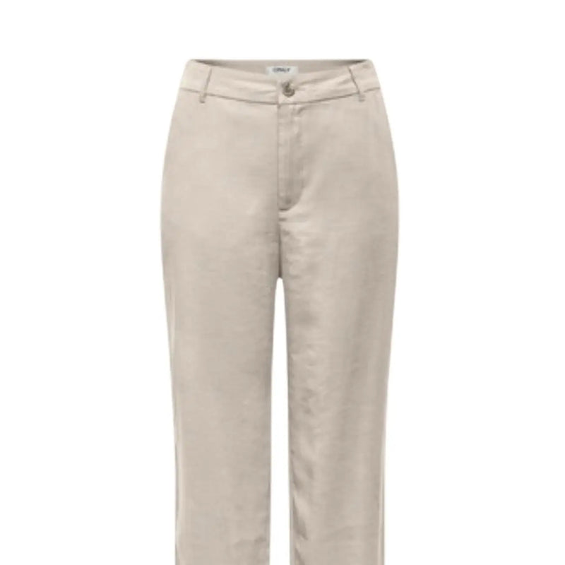 viscose beige only Pantalon droit pour femme, coupe droite épurée et détails de coutures discrets, coupe classique