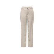 viscose beige only Pantalon chino femme à jambes droites, coupe classique, fermeture à bouton et zip